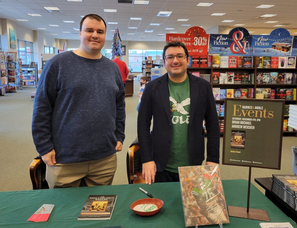Andrew and Brian at a book signing in Barnes & Noble